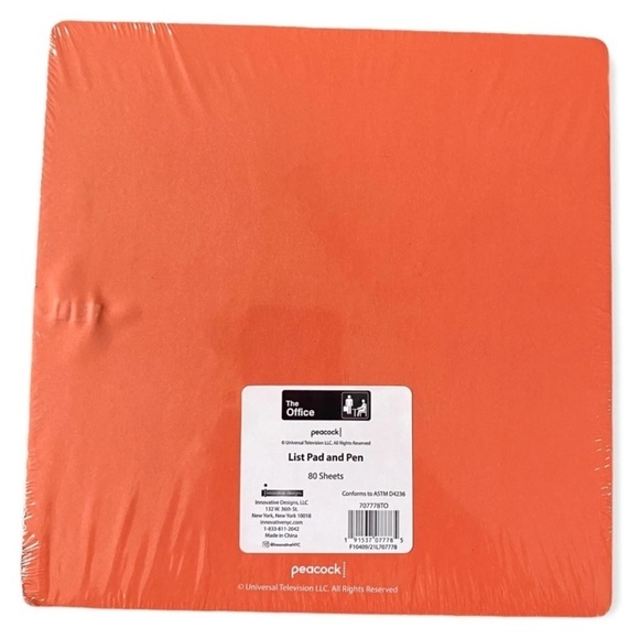 The Office List Pad and Pen Set Jim & Pam Writing Note Pad 80 Sheets NEW - Picture 3 of 7